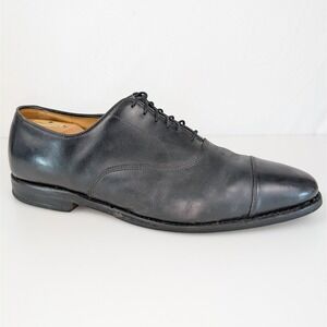Allen‎ Edmonds Park Avenue Cap Toe Black Leather Dress Shoes Oxford Mens 11 E